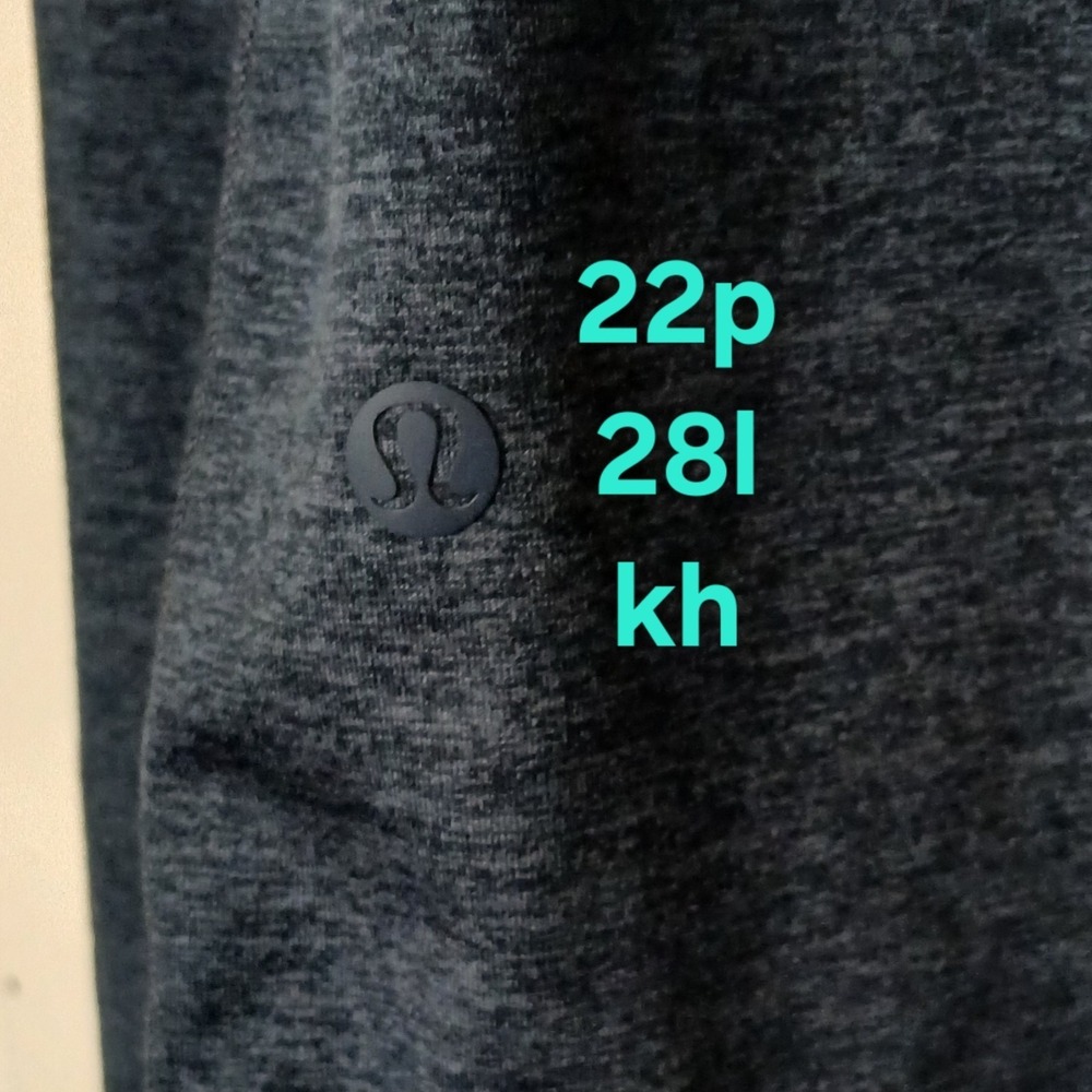 Lululemon Heavyweight Cotton Long Sleeve Crew Shirt Men's Large Navy Heather - Picture 11 of 11